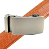 Men's Genuine Leather Vibrant Brushed Buckle Ratchet Belt - MGLBB50X-Brushed - Bundle Bus