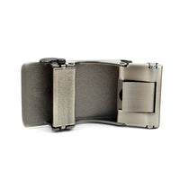 Men's Genuine Leather Vibrant Brushed Buckle Ratchet Belt - MGLBB50X-Brushed - Bundle Bus