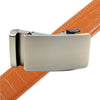 Men's Genuine Leather Vibrant Brushed Buckle Ratchet Belt - MGLBB50X-Brushed - Bundle Bus