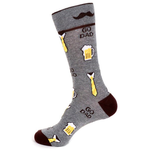 Men's Go Dad Novelty Socks - NVS19530-GRY - Bundle Bus