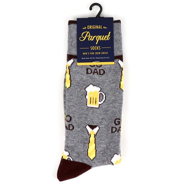 Men's Go Dad Novelty Socks - NVS19530-GRY - Bundle Bus