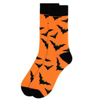 Men's Halloween Bat Novelty Crew Socks-NVS2000 - Bundle Bus