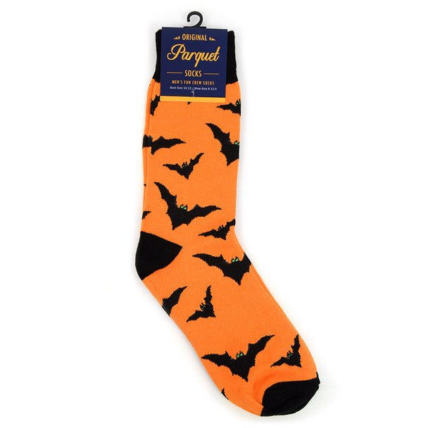 Men's Halloween Bat Novelty Crew Socks-NVS2000 - Bundle Bus