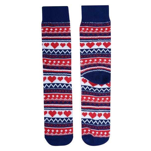 Men's Heart Novelty Socks- NVS19617-RD - Bundle Bus