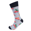 Men's Holiday Truck Novelty Socks- NVS19616-GRY - Bundle Bus