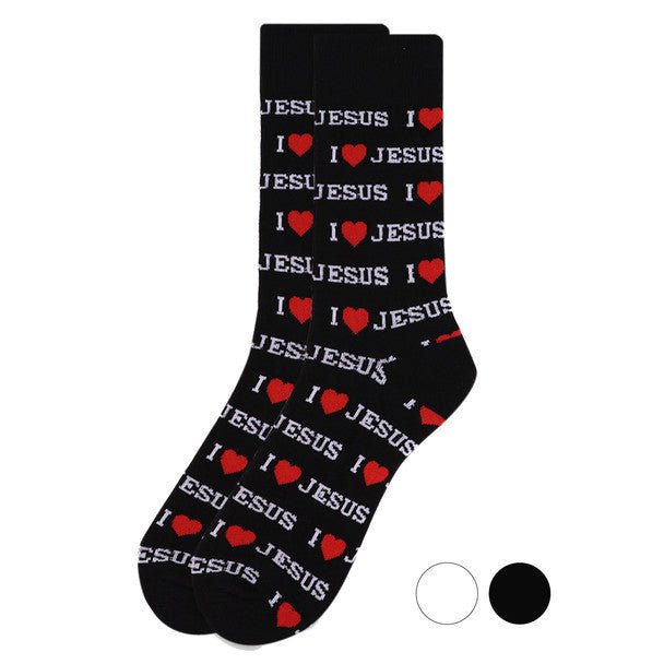 Men's "I Love Jesus" Novelty Socks NVS1758-59 - Bundle Bus