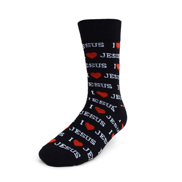 Men's "I Love Jesus" Novelty Socks NVS1758-59 - Bundle Bus