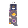 Men's Jam and Bread Novelty Socks- NVS19630-GRY - Bundle Bus