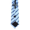 Men's Light Blue Striped Zipper Tie - MPWZ-BL4 - Bundle Bus