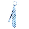 Men's Light Blue Striped Zipper Tie - MPWZ-BL4 - Bundle Bus