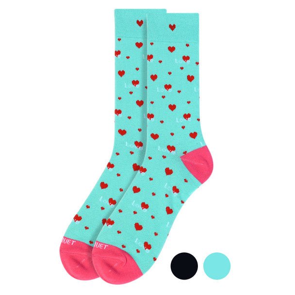 Men's Love Heart Premium Collection Novelty Socks - NVPS2009 - Bundle Bus