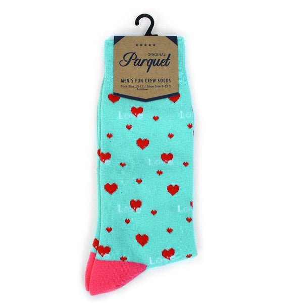 Men's Love Heart Premium Collection Novelty Socks - NVPS2009 - Bundle Bus