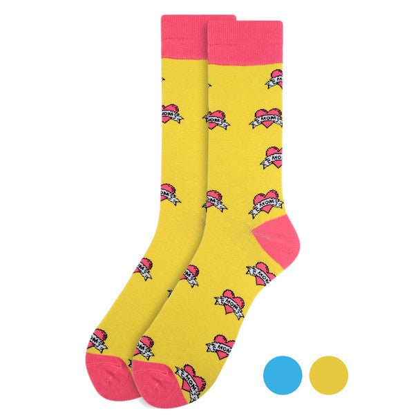 Men's Love Mom Novelty Socks - NVS1902 - Bundle Bus