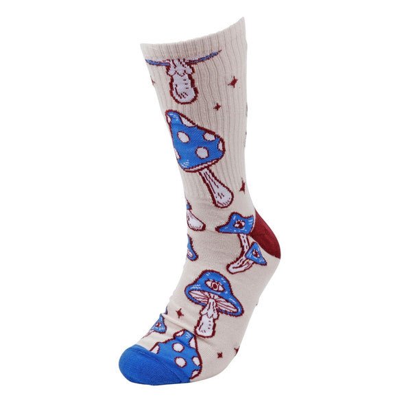 Men's Magic Mushroom Novelty Socks - NVPS2036-BL - Bundle Bus