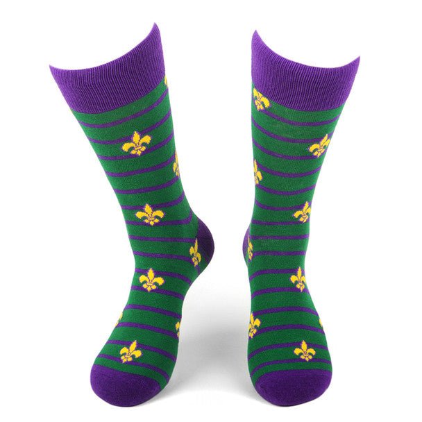 Men's Mardi Gras Novelty Socks - NVS19592 - Bundle Bus