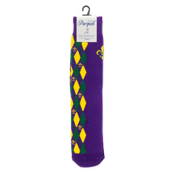 Men's Mardi Gras Novelty Socks - NVS19593 - Bundle Bus