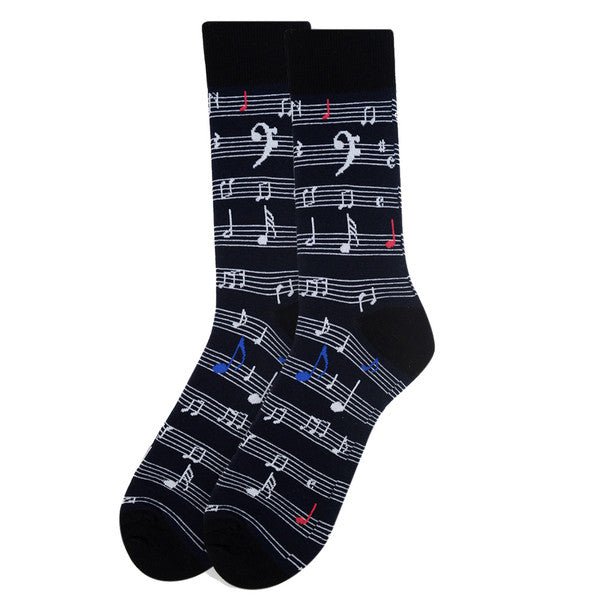 Men's Music Sheet Note Novelty Socks - NVS1917 - Bundle Bus