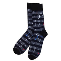 Men's Music Sheet Note Novelty Socks - NVS1917 - Bundle Bus