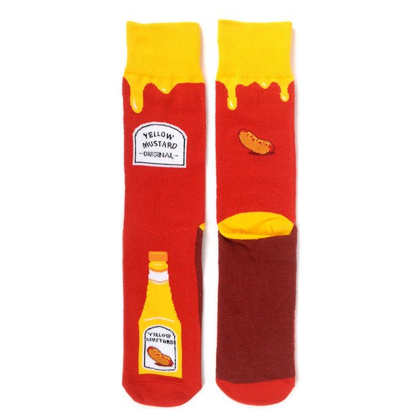 Men's Mustard Bottle Novelty Socks - NVS19590-OR - Bundle Bus