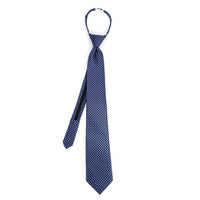 Men's Navy Geometric Zipper Tie - MPWZ-BL2 - Bundle Bus