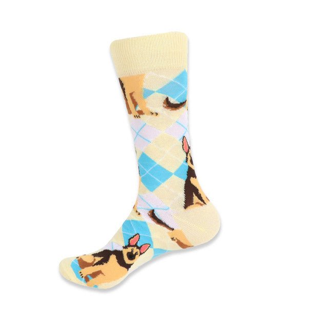 Men's Novelty Argyle Dog Socks - NVS19409 - Bundle Bus