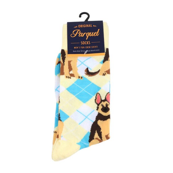 Men's Novelty Argyle Dog Socks - NVS19409 - Bundle Bus