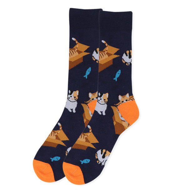 Men's Novelty Cat In The Box Socks - NVS19413 - Bundle Bus