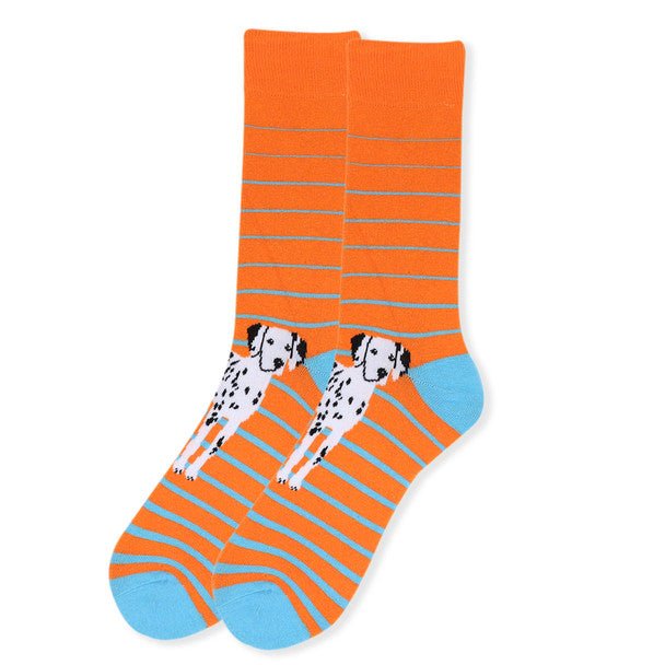 Men's Novelty Dalmatian Dogs Socks - NVS19410 - Bundle Bus