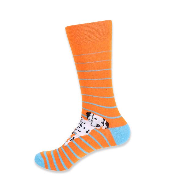 Men's Novelty Dalmatian Dogs Socks - NVS19410 - Bundle Bus