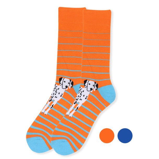 Men's Novelty Dalmatian Dogs Socks - NVS19410 - Bundle Bus