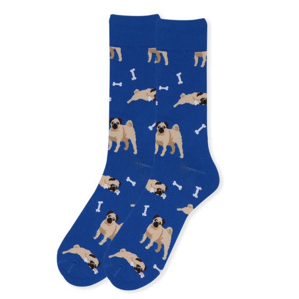 Men's Novelty Pug Dog Socks - NVS19408 - Bundle Bus