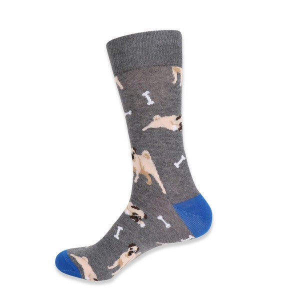 Men's Novelty Pug Dog Socks - NVS19408 - Bundle Bus