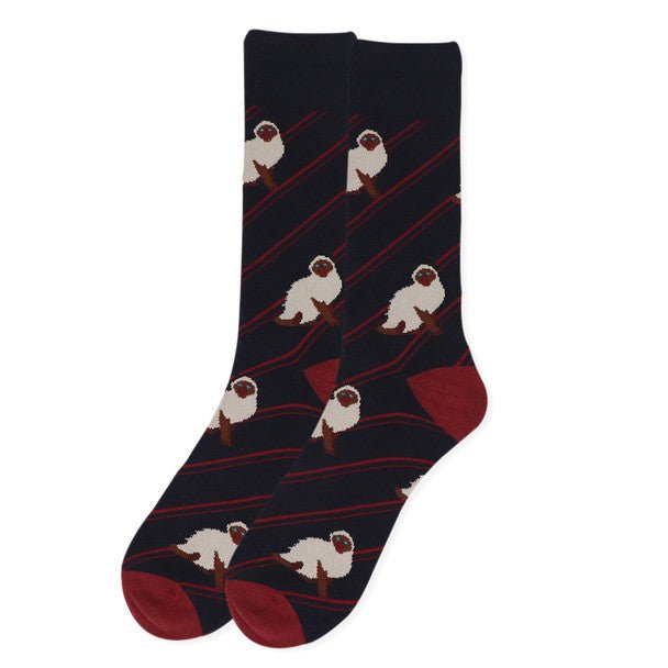 Men's Novelty Siamese Cat Socks - NVS19412 - Bundle Bus