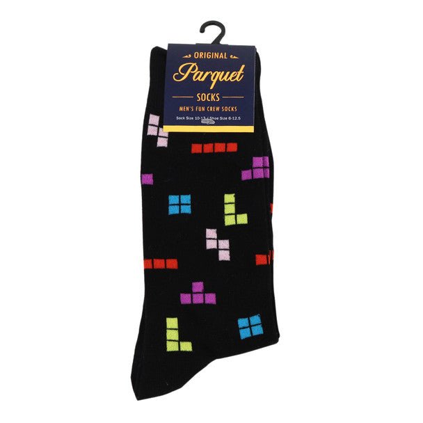 Men's Novelty Tetris Game Socks - NVS19427 - Bundle Bus