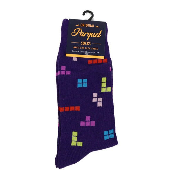 Men's Novelty Tetris Game Socks - NVS19427 - Bundle Bus