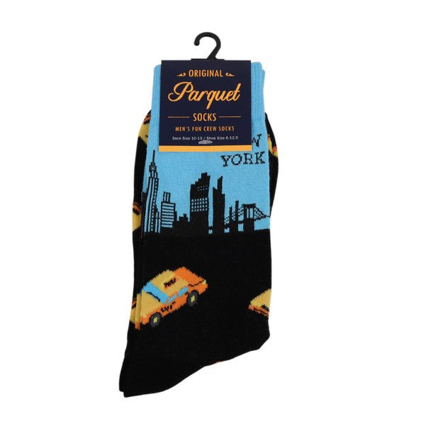 Men's Novelty Yellow Cab In New York Socks - NVS19420 - Bundle Bus