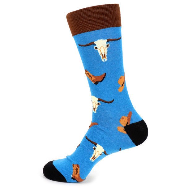 Men's Old West Novelty Socks - NVS19521-TQ - Bundle Bus