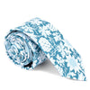 Men's Paisley Floral Cotton Skinny Tie w/ Hanky and Flower Lapel Pin - CTHL1706 - Bundle Bus