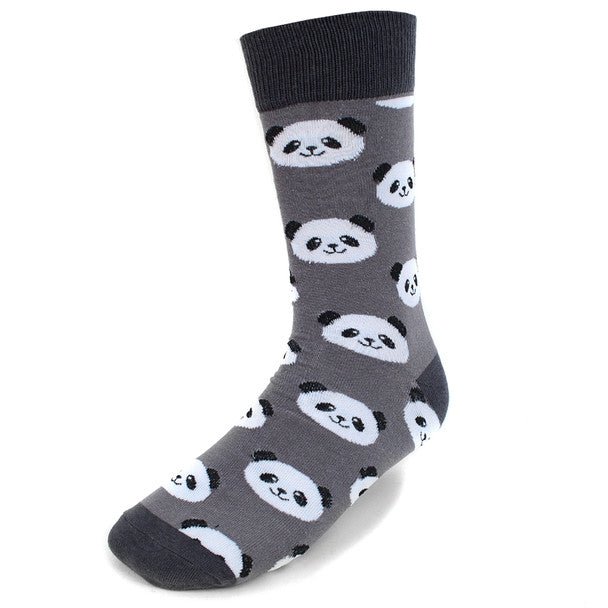 Men's Panda Novelty Socks NVS1785-GRY - Bundle Bus