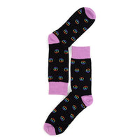 Men's Peace Sign Novelty Socks - NVS1901 - Bundle Bus