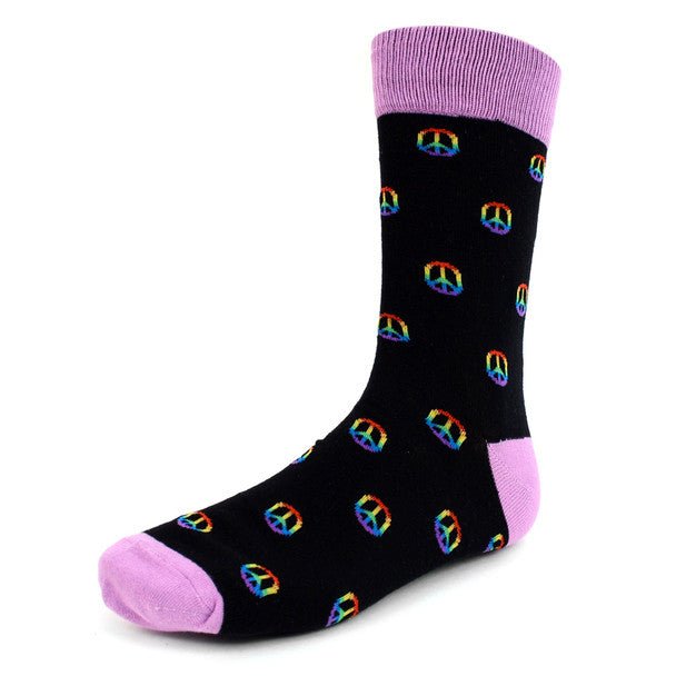 Men's Peace Sign Novelty Socks - NVS1901 - Bundle Bus