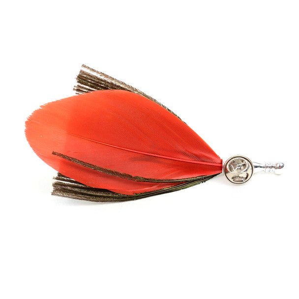 Men's Peacock Feather Clutch Back Lapel Pins - FLP1805 - Bundle Bus