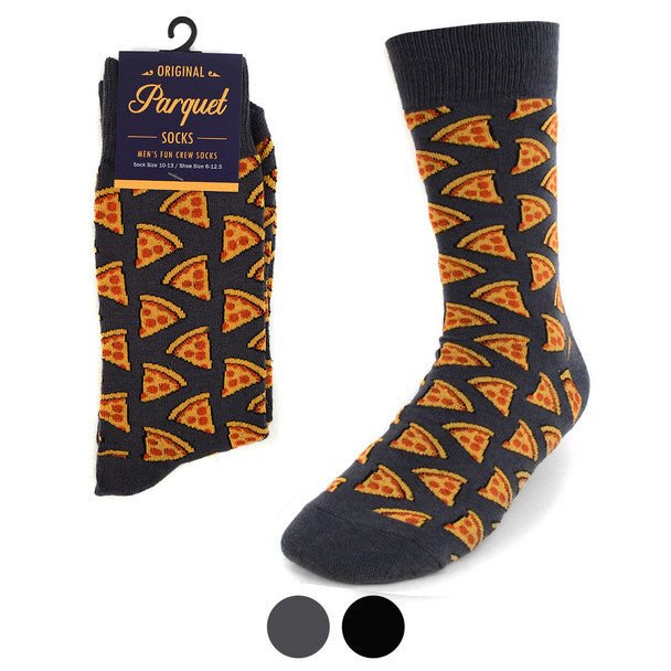 Men's Pepperoni Pizza Novelty Socks NVS1779-80 - Bundle Bus