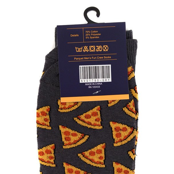 Men's Pepperoni Pizza Novelty Socks NVS1779-80 - Bundle Bus