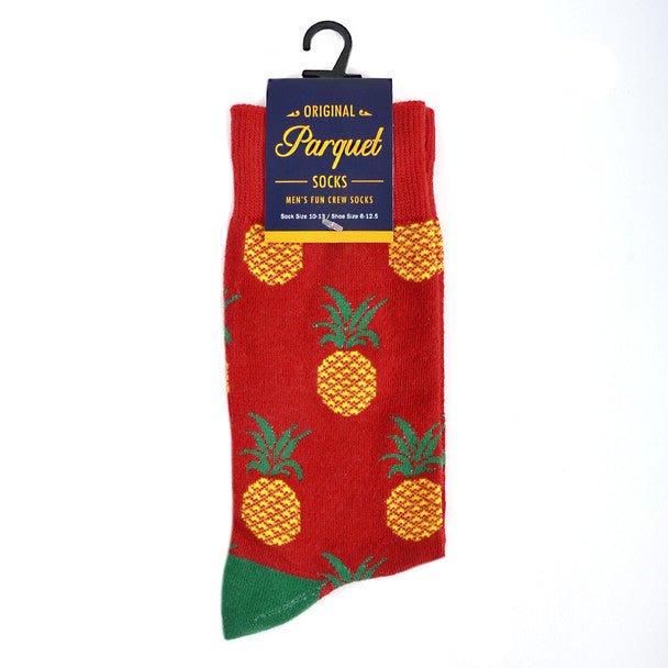 Men's Pineapple Novelty Socks - NVS19545-HPK - Bundle Bus