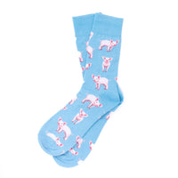 Men's Pink Pigs Novelty Socks-NVS19636-BL - Bundle Bus