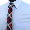 Men's Plaid Flannel 2.25" Cotton Slim Tie - MPPW1638 - Bundle Bus