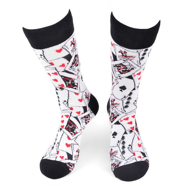 Men's Playing Cards Novelty Socks - NVS19428 - Bundle Bus