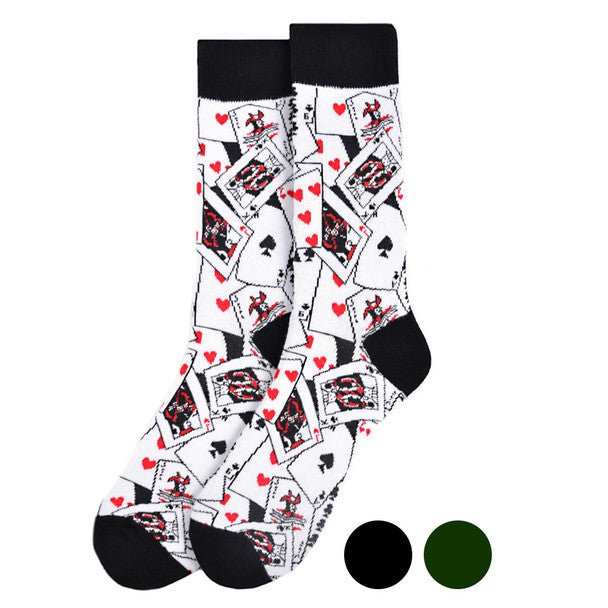 Men's Playing Cards Novelty Socks - NVS19428 - Bundle Bus