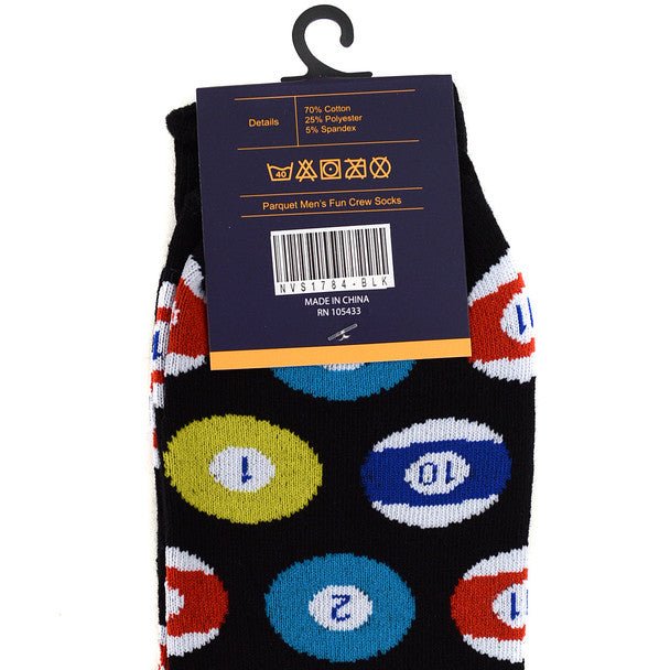 Men's Pocket Ball Novelty Socks NVS1784-BLK - Bundle Bus